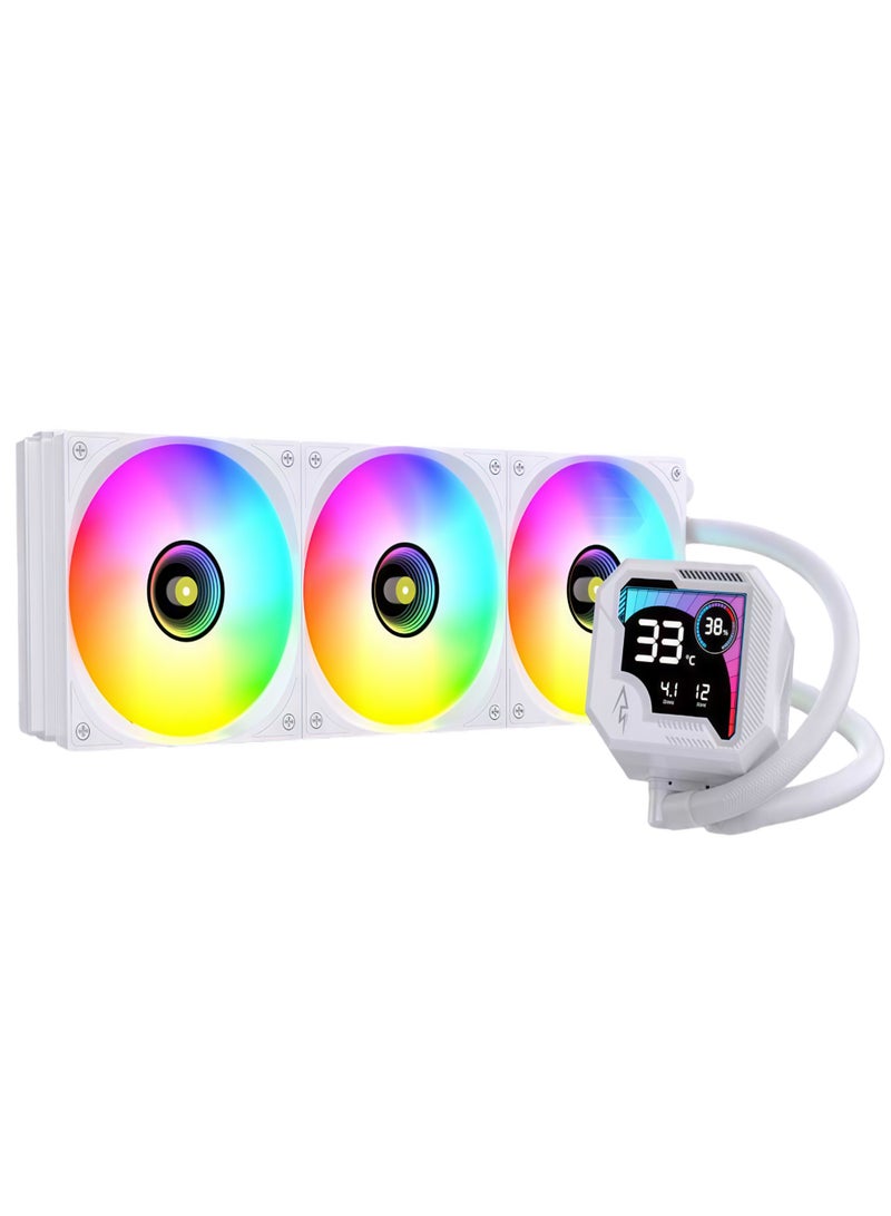 Spear PC GUARD X360 360mm CPU Liquid Cooler with LCD Display, Dual 120mm PWM ARGB Fans, Hydraulic Pump, Quiet Cooling, Intel & AMD Compatible - Image 3